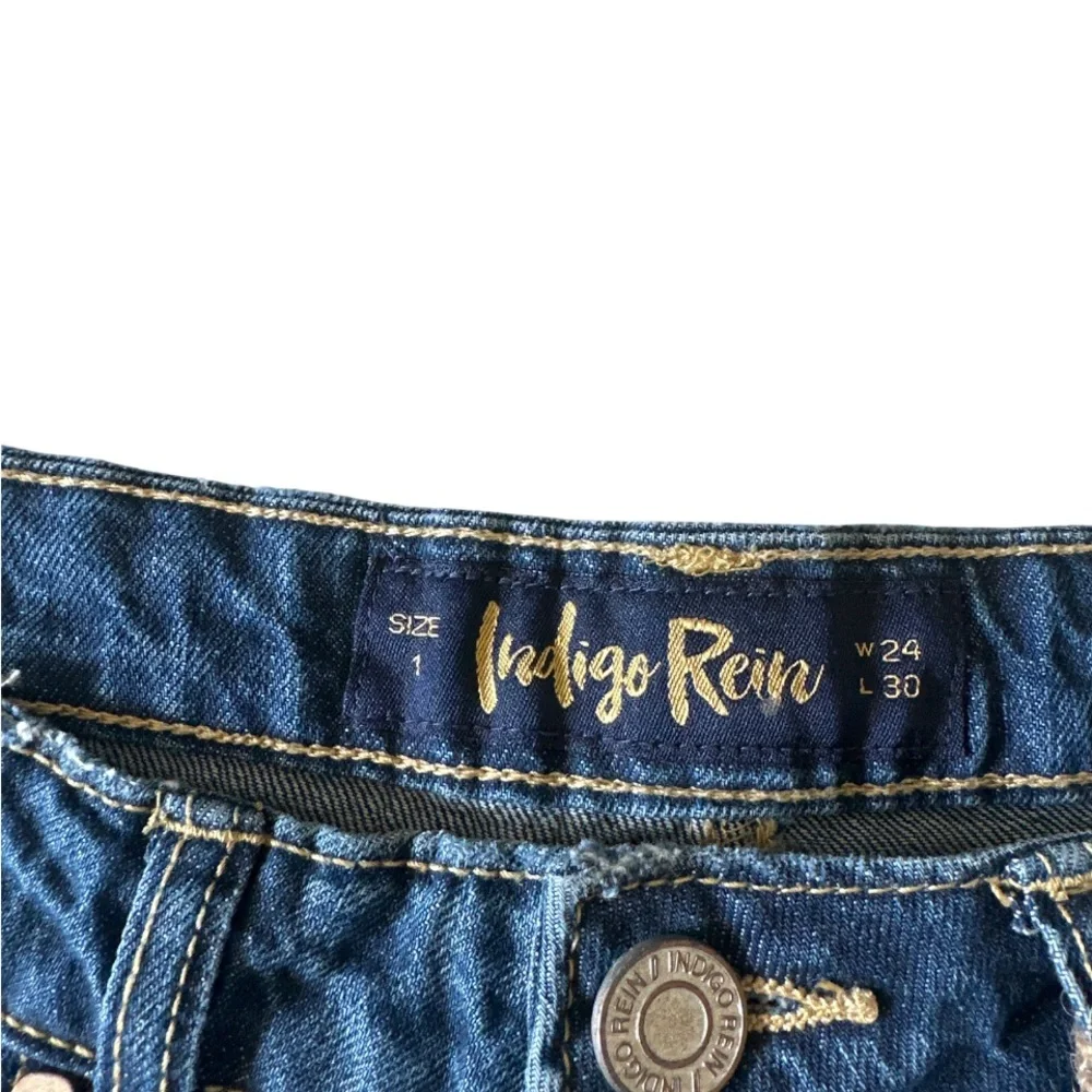 Wide Leg Jeans Organic Cotton Sz 1 High Rise Flare Blue Denim 90s bohemian